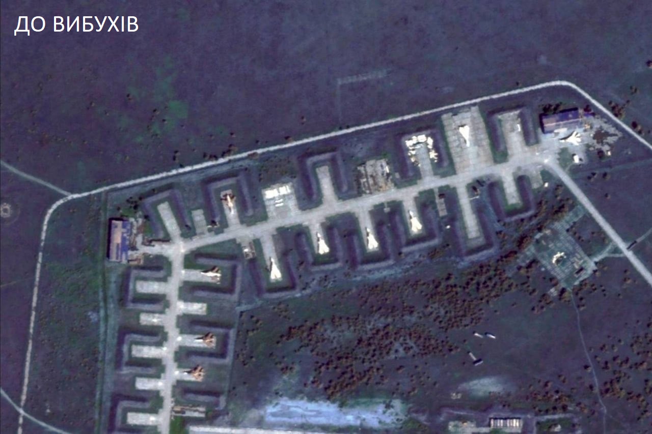 The Russian air base near Novofedorivka before the explosions. 2022. Crimea, Ukraine