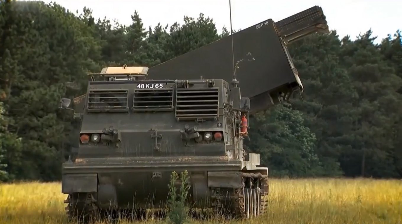 The M270 MLRS, which was used to train the Ukrainian military in Great Britain