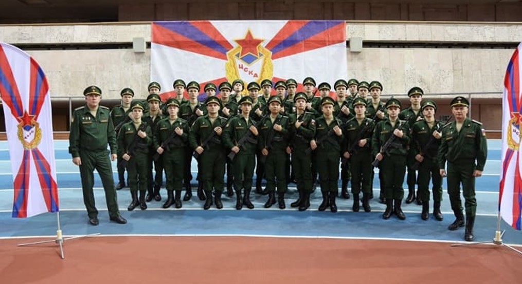 The athletes and the club's management often wear military uniforms: for official events and for photographs