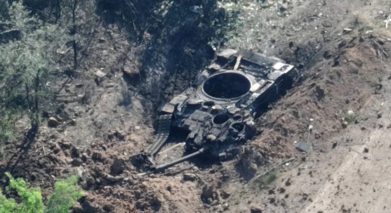 Russian T-90A tank destroyed by the Ukrainian military