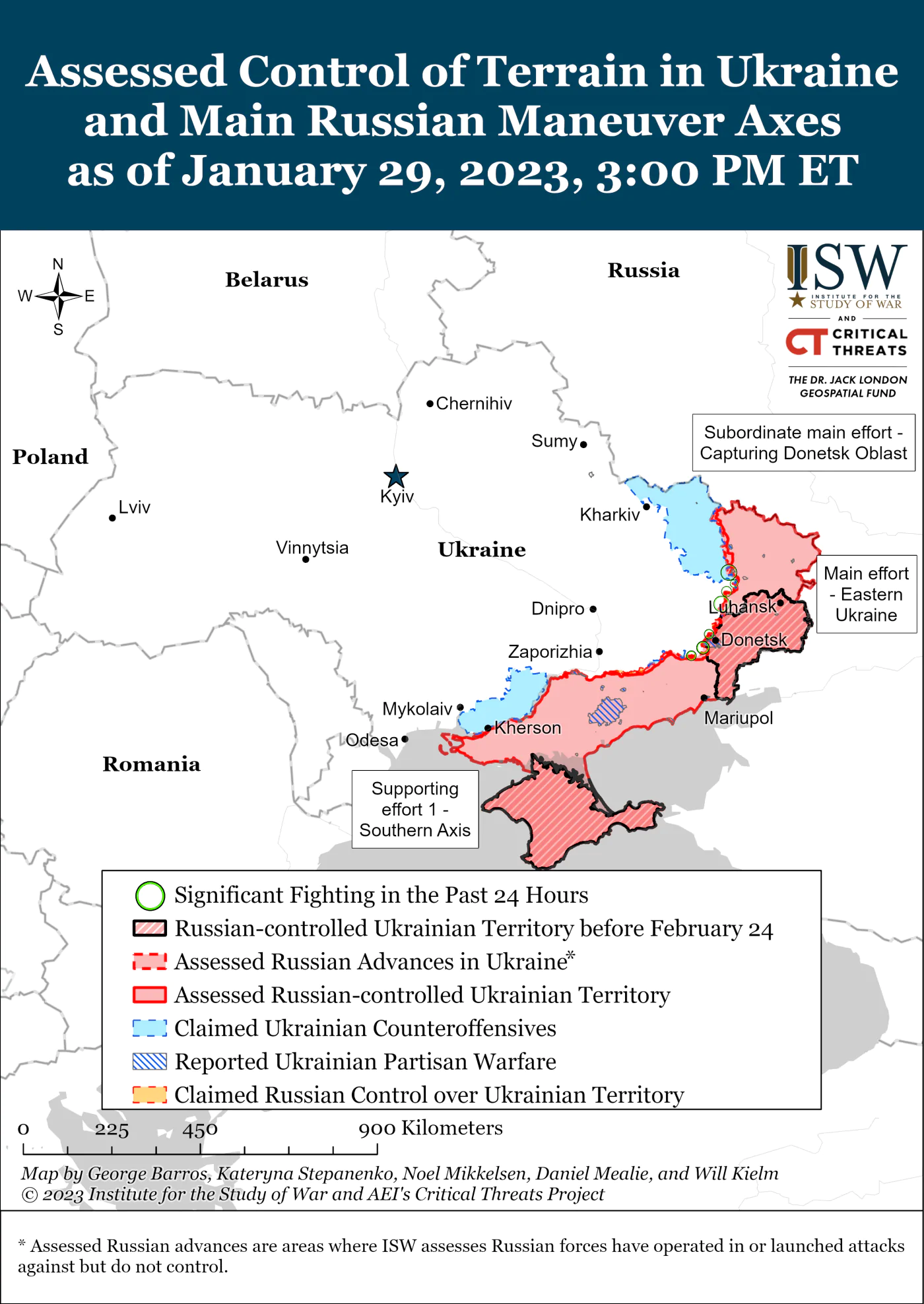 A map of the fighting in Ukraine