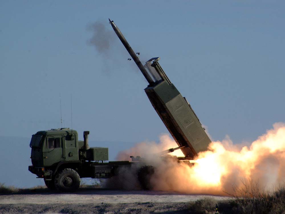 Test-firing of a HIMARS rocket, back in 2005