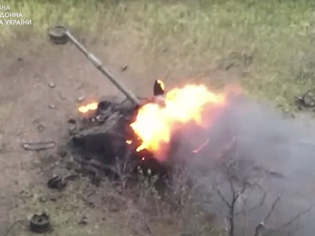 Burning enemy tank, August 2022 