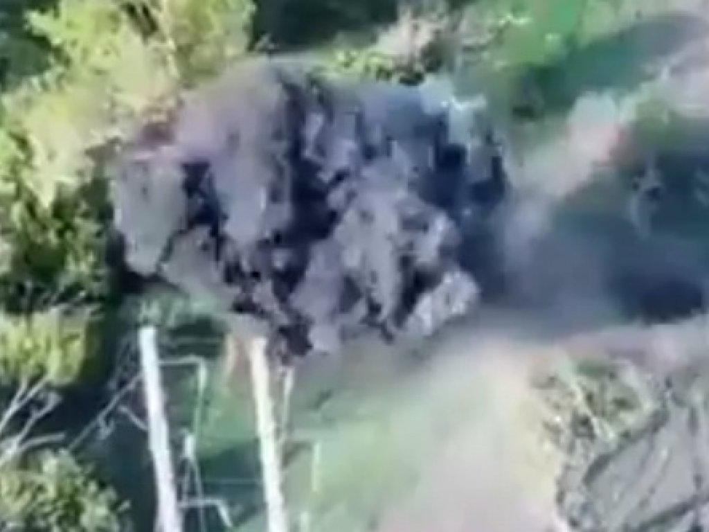 Russian tank hit a mine twice