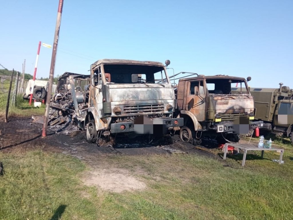 Burned trucks of the Russian Armed Forces. June 2022.