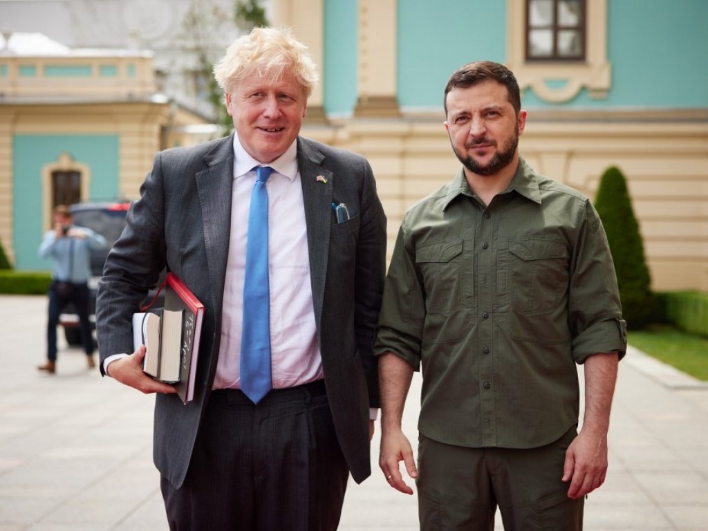 Borys Johnson and Volodymyr Zelensky, June 17, 2022 