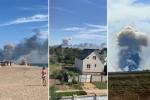 Explosions rang out at the airfield in Novofedorivka in occupied Crimea