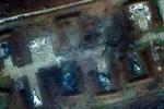Pictures of destroyed Russian aircraft at an air base in Crimea have appeared
