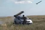 Ukrainian fighters installed multiple rocket launchers on pickups