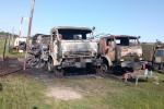 Burned equipment: a photo of the consequences of a fire in a military unit in the Bryansk region of Russia