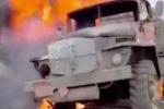 Soldiers-engineers showed impressive footage of the destruction of enemy equipment