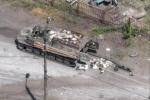 Ukrainian soldiers with the help of drones burned the enemy MTLB (VIDEO)